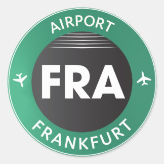Redonda Pegatina del aeropuerto de Frankfurt