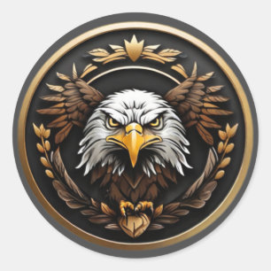 Redonda Pegatina del águila estadounidense
