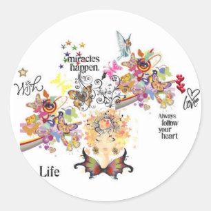 Redonda Pegatina del AMOR de la diosa