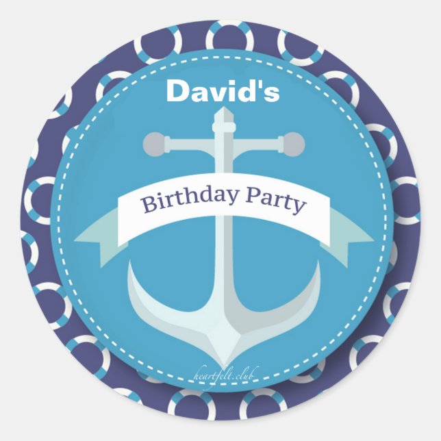 Redonda Pegatina del ancla (Anverso)