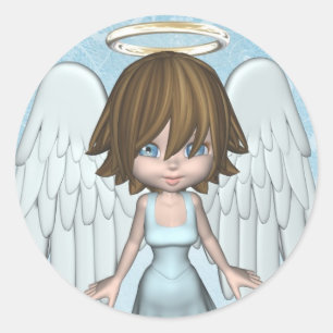 Redonda Pegatina del ángel