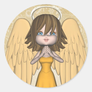 Redonda Pegatina del ángel