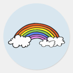Redonda Pegatina del arco iris