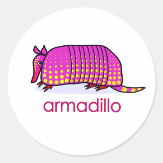 Redonda pegatina del armadillo