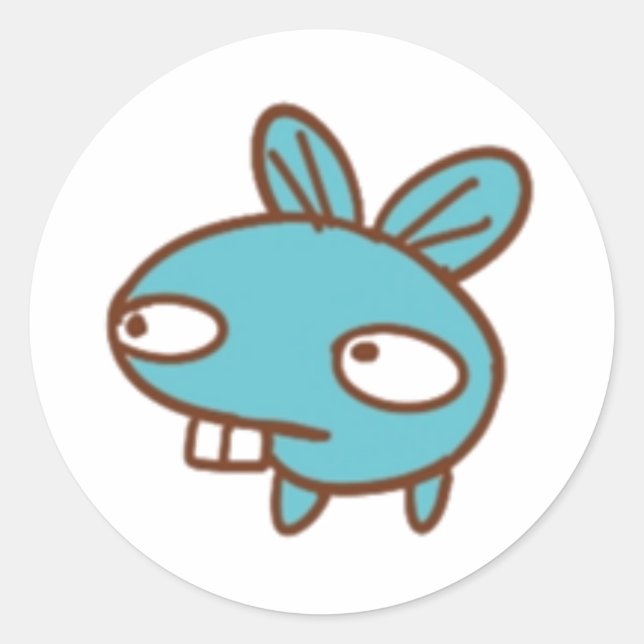 Redonda Pegatina del azul de VIPKID (Anverso)