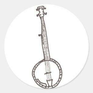 Redonda Pegatina del banjo