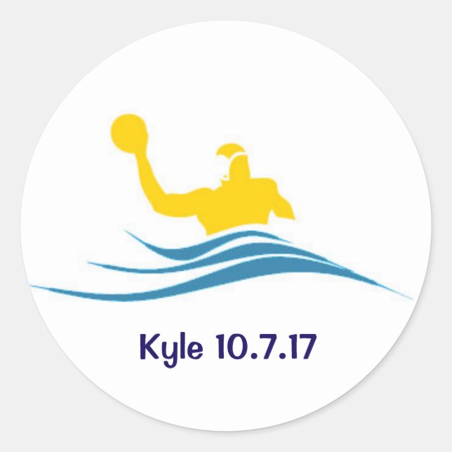 Redonda Pegatina del bar mitzvah de Kyle (Anverso)