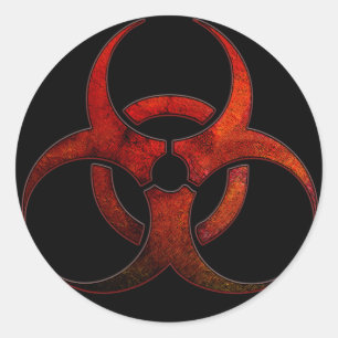Redonda pegatina del Bio-peligro