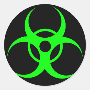 Redonda Pegatina del Biohazard