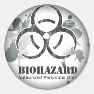 Redonda Pegatina del Biohazard