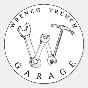 Redonda Pegatina del blanco de WTG