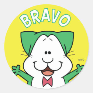 Redonda Pegatina del bravo de Crawford