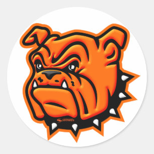 Redonda Pegatina del "bulldog grande" de Artesia