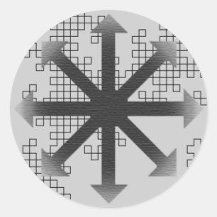 Redonda Pegatina del caos