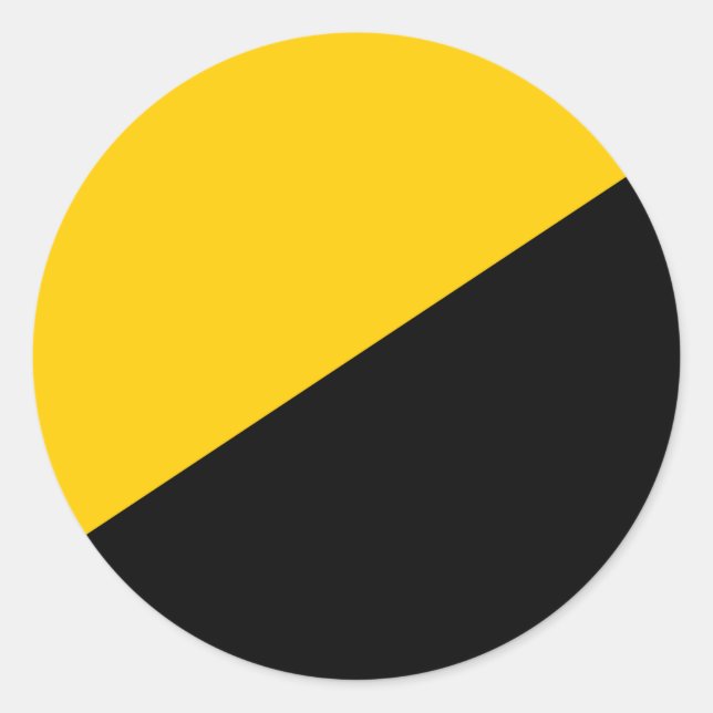 Redonda Pegatina del capitalismo de Anarcho (Anverso)