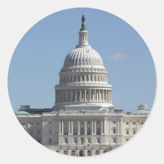 Redonda PEGATINA del Capitolio de Estados Unidos