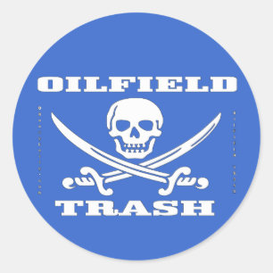Redonda Pegatina del casco del campo petrolífero, regalo