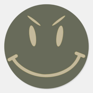 Redonda Pegatina del casquillo del alcance, cara malvada,