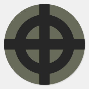 Redonda Pegatina del casquillo del alcance, cruz céltica,