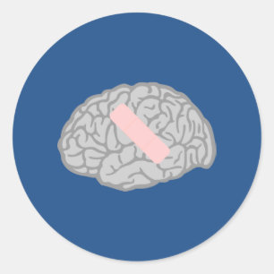 Redonda Pegatina del Cerebro-Dolor