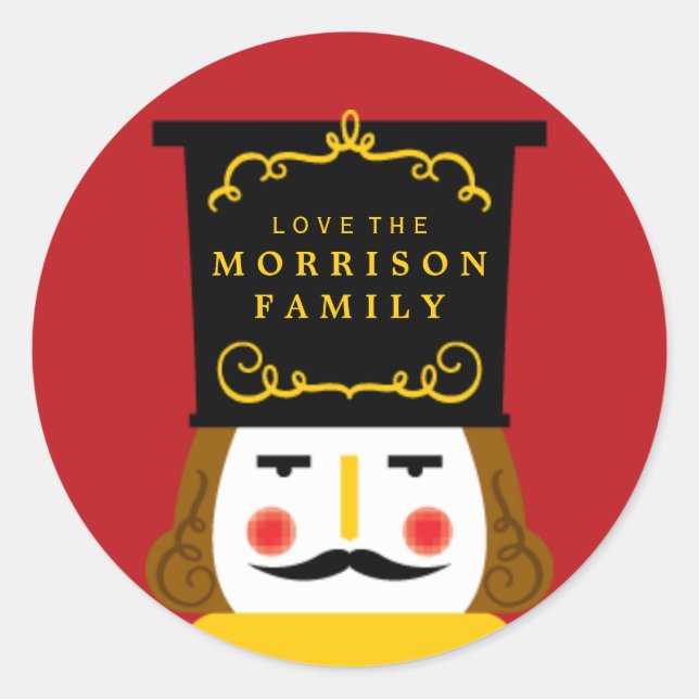 Redonda Pegatina del cierre del sobre del cascanueces del (Anverso)