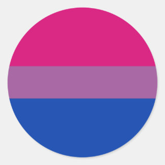 Redonda Pegatina del Círculo del Orgullo Bisexual
