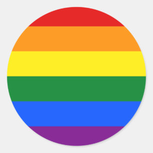 Redonda Pegatina del círculo del orgullo LGBTQ+
