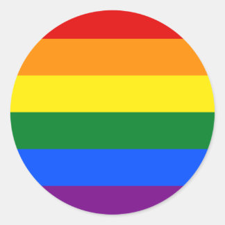 Redonda Pegatina del círculo del orgullo LGBTQ+