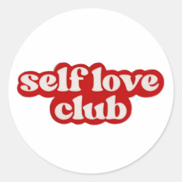 Redonda Pegatina del club de amor propio