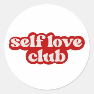 Redonda Pegatina del club de amor propio