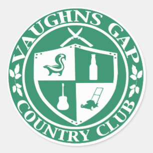 Redonda Pegatina del club de campo de Vaughns Gap