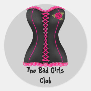 Redonda Pegatina del Club de Chicas Malas