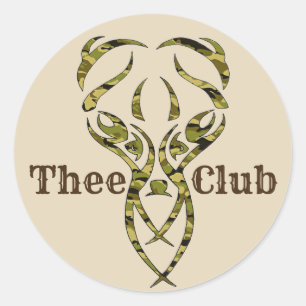 Redonda Pegatina del club de Thee