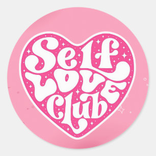 Redonda Pegatina del Club del Amor Propio