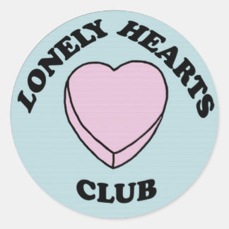 Redonda Pegatina del Club Lonely Hearts