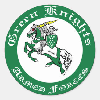 Redonda Pegatina del club MMC de Green Knights