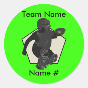 Redonda Pegatina del colector del softball de Fastpitch