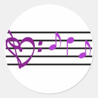 Redonda Pegatina del corazón del equipo de música