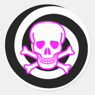 REDONDA PEGATINA DEL CRÁNEO DE HYPNO