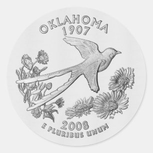Redonda Pegatina del cuarto de Oklahoma