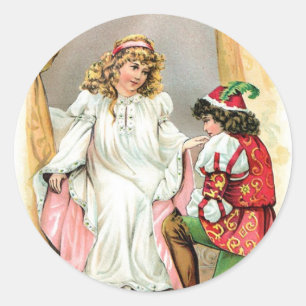 Redonda Pegatina del cuento de hadas