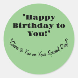 Redonda Pegatina DEL CUMPLEAÑOS