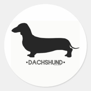 Redonda Pegatina del Dachshund
