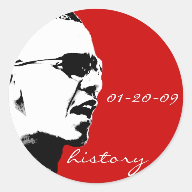 Redonda Pegatina del día de inauguración (Anverso)