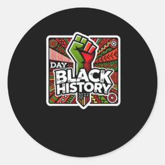 Redonda Pegatina del Día de la Historia Negra