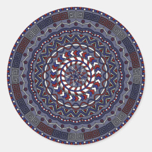 Redonda Pegatina del Día de la Independencia