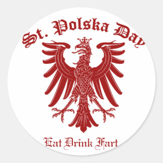 Redonda Pegatina del Día de la Polska
