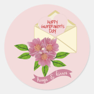 Redonda Pegatina del Día de los Abuelos