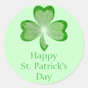 Redonda Pegatina del 'Día de San Patricio' de Shamrock alr