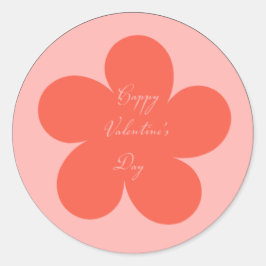 Redonda Pegatina del día de San Valentín